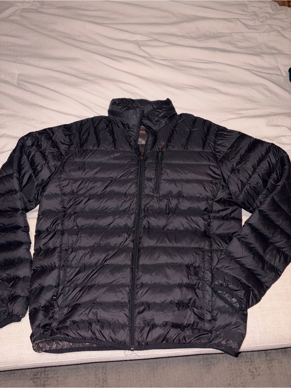 Men's Lightweight Packable Black Puffer Jacket
